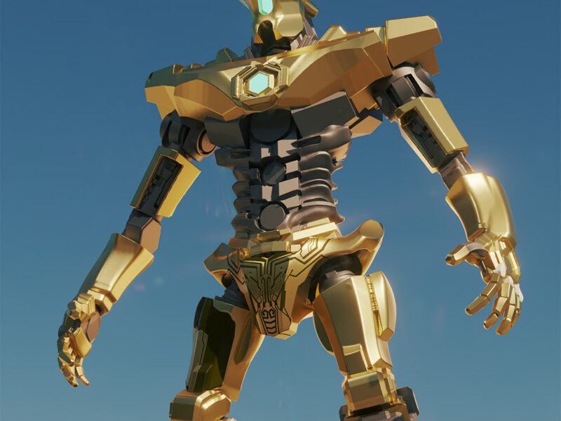 Golden Armor Robot